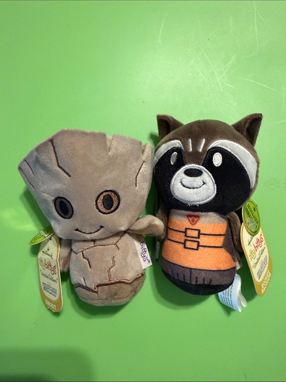 Hallmark Itty Bittys -Groot and Rocket Raccoon Plush Pair